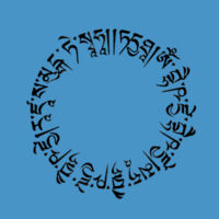 Round Neck Premium Tee White - Buddha Mantra Design