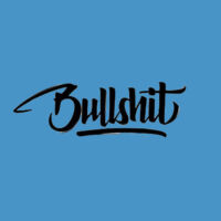Round Neck Premium Tee White - Bullshit Design