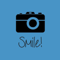 Round Neck Premium Tee White - Camera Smile Design