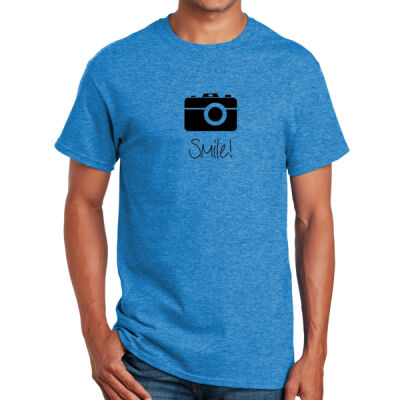 Round Neck Premium Tee White - Camera Smile Thumbnail